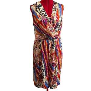 Alex Marie Colorful Patterned Midi Dress MM377